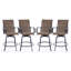 Tabourets de bar ergonomiques en métal pour le patio, chaises d'extérieur pivotantes modernes pour recevoir
