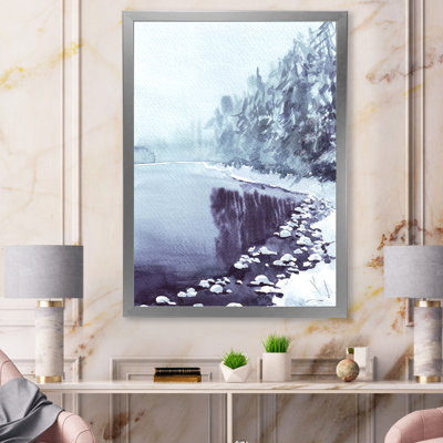 Paysage hivernal enneigé - Peinture sur toile