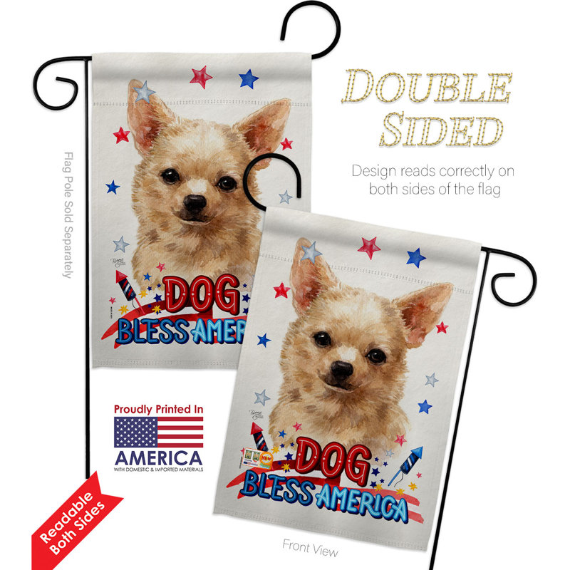 Drapeau de jardin patriotique en polyester Chihuahua, H 18,5 po x l 13 po