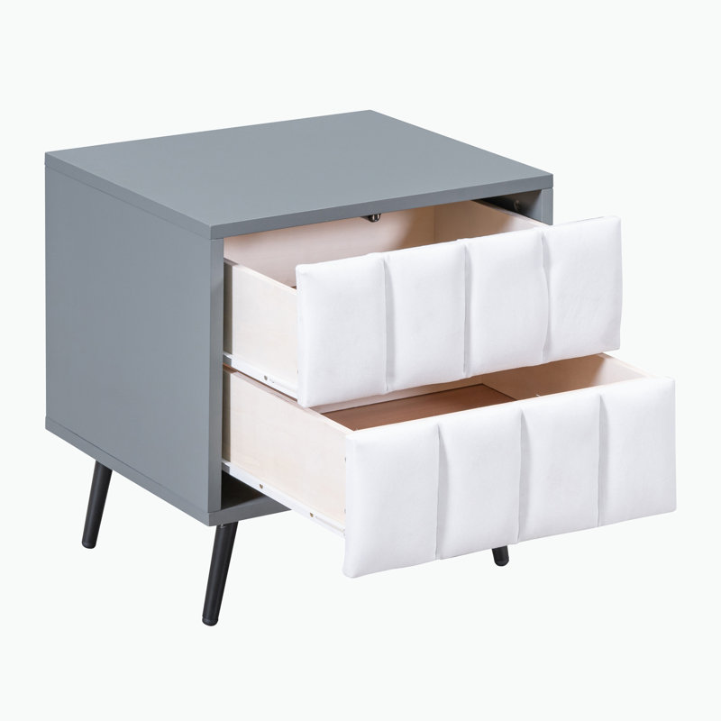 Ensemble de chambre à coucher Gabryal, gris, Grand