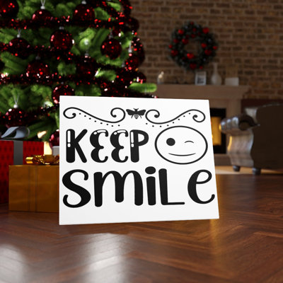 Keep Smile - Wrapped Canvas Print
