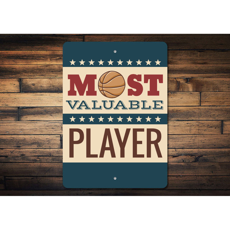 Enseigne de basketball en aluminium, H 18 po x l 12 po x P 0,06 po