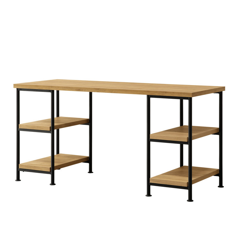 Bureau, bureau en chêne doré