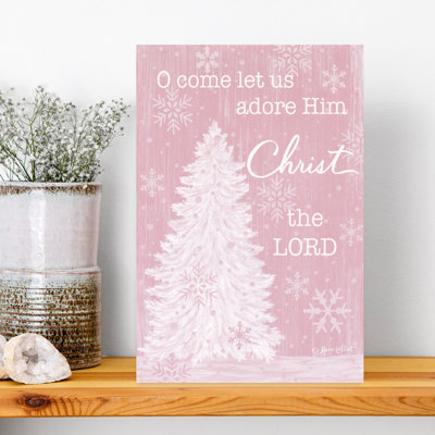 Let Us Adore Him 1 Piece Wrapped Canvas Wall Art