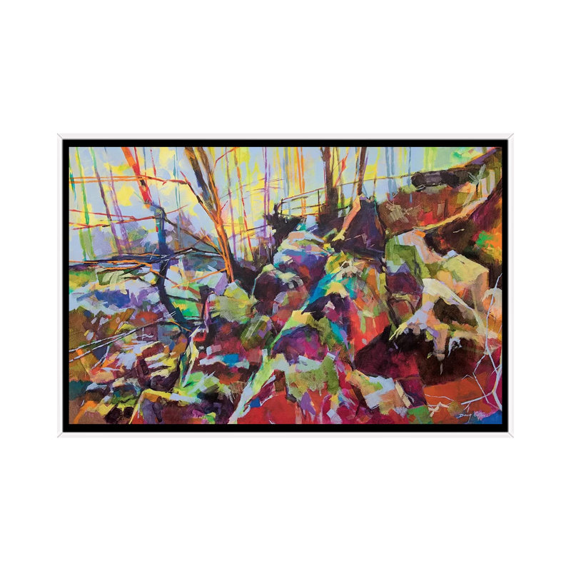 Scowles by Doug Eaton - Painting on Canvas, White Framed, 101.6 cm H x 66.04 cm W