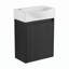 Meuble-lavabo compact avec lavabo en céramique moderne et armoire de rangement pratique pour les petits espaces-113754326
