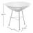 Alamo Wicker Round Side Table with Glass Top & Metal Legs-850299541