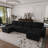 Corduroy Tufted 4-Seat Sofa U-Shaped L-Shaped Livingroom Couch With Movable Ottoman-117494723