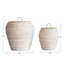 Paniers de rangement décoratifs en rotin tissé à la main avec couvercles-176492036
