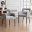 Chaise de salle à manger rembourrée avec accoudoirs-736720985