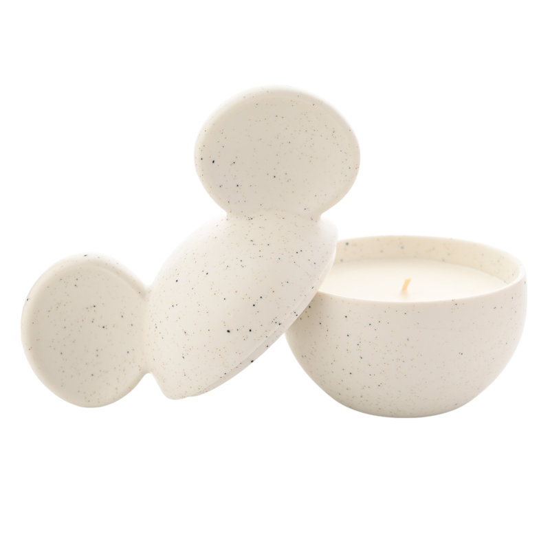 Disney Mickey Ceramic Vessel Fragranced Candle - Black, White