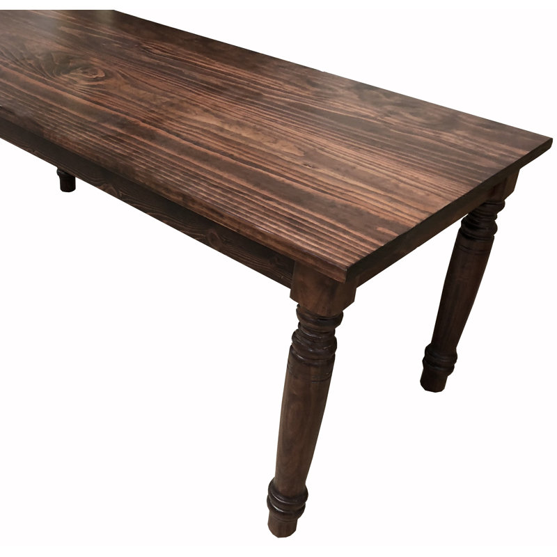 Table de salle à manger en bois massif Bhagchandani, H 30 po x l 34 po x P 42 po