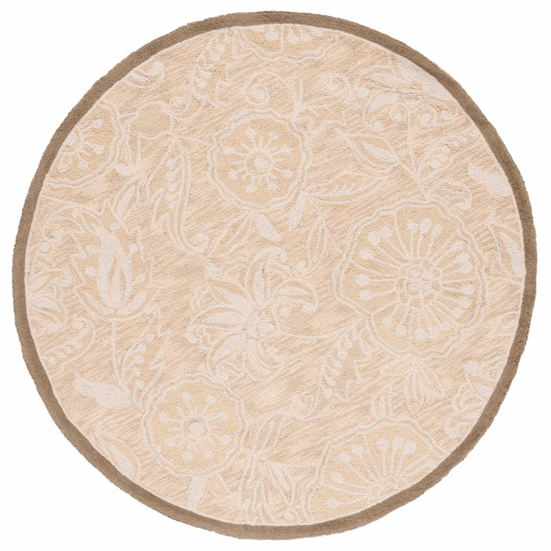 Tapis floral en laine crocheté à la main Jonsson, Rond 8 pi