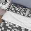Ensemble de housse de couette gris et noir Midcentury Mosaic Tiles III - Midcentury-109174475