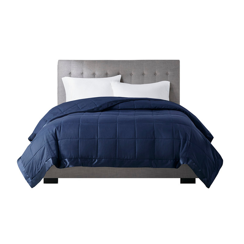 Couverture légère en duvet synthétique, Marine, Très grand lit