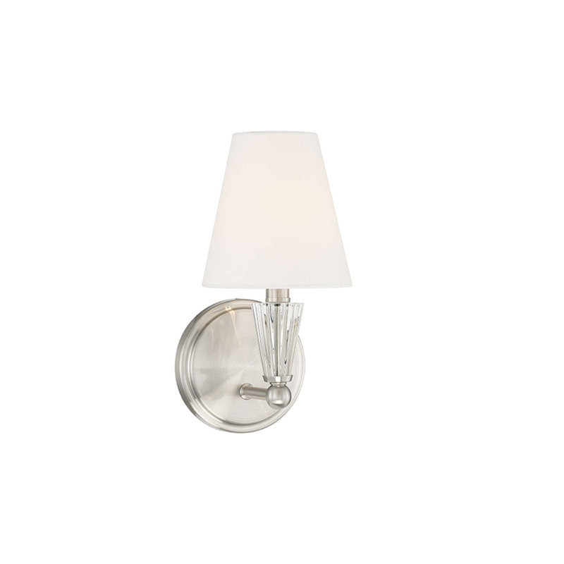 Odelet 1-Light Wall Sconce in Brushed Nickel, Brushed Nickel