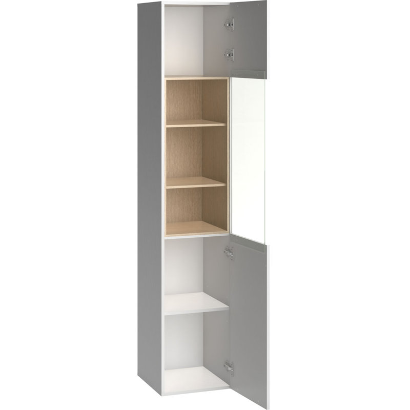 Reba Display Cabinet, White/Oak