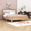Lit plateforme en bois avec tête de lit tapissier-10725340-10725336