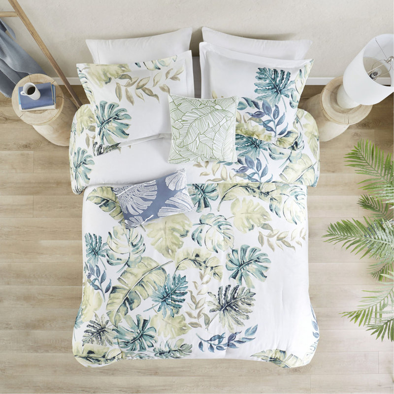 Ensemble d'édredon 6 pièces en coton, Édredon de grande taille et 5 pièces supplément