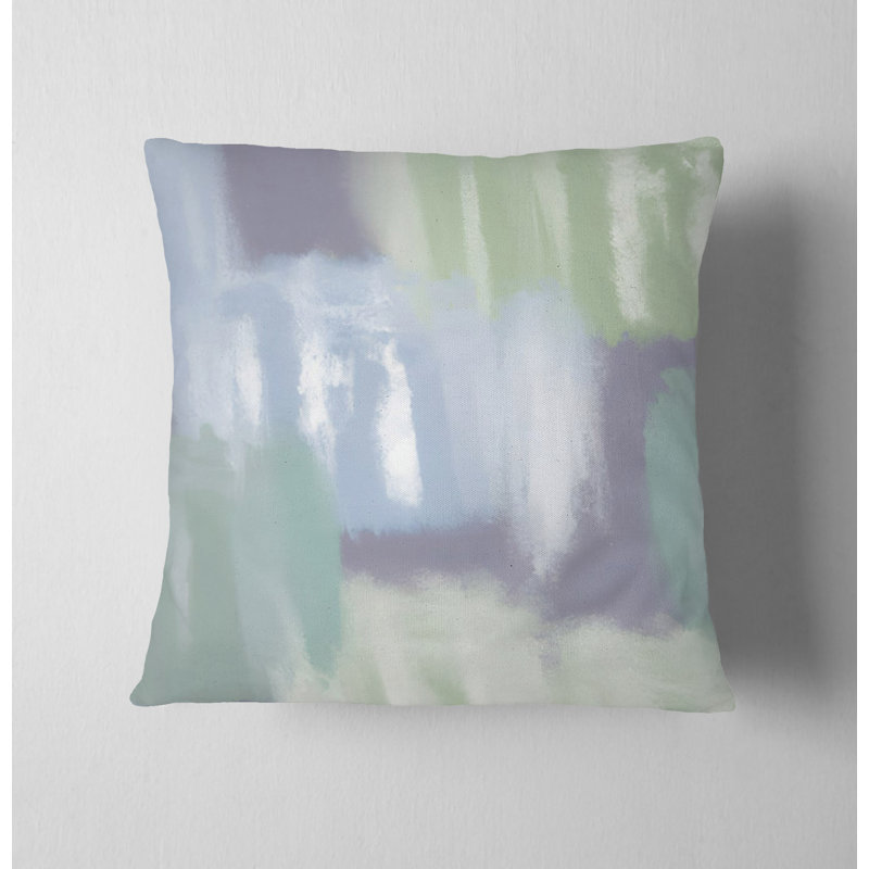 Throw Pillow Cover Only, Bleu / vert abstrait 9, H 20 po x l 20 po