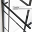 Porte de douche coulissante simple en aluminium avec verre trempé noir Grid et traitement protecteur Cyr 60 po x H 72 po Cyrus-1551117552