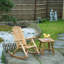 Chaise berçante d'extérieur en bois Remigio Rustic Log Rocker