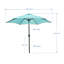 Parasol Tahire 102,76 avec contrepoids inclus-1243172881