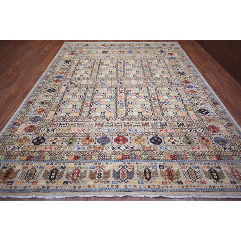 Transitional One-of-a-Kind Rectangle 8'7" X 12'3" Hand Knotted Area Rug
