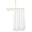 Tringle de rideau de douche en aluminium en forme de D avec support de plafond pour baignoire autoportante Utopia Alley