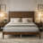 Besan Solid Wood Headboard Bed Frame-121839102-121839104