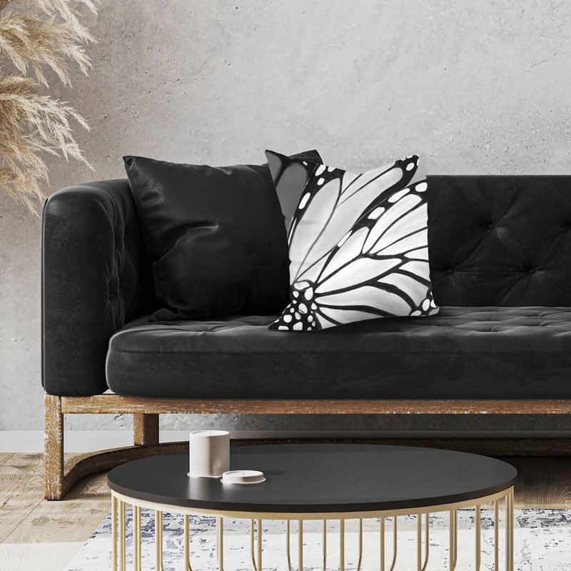 Monarch wings closeup - 18"x18" Throw pillow cover - Poly twill - Print on demand