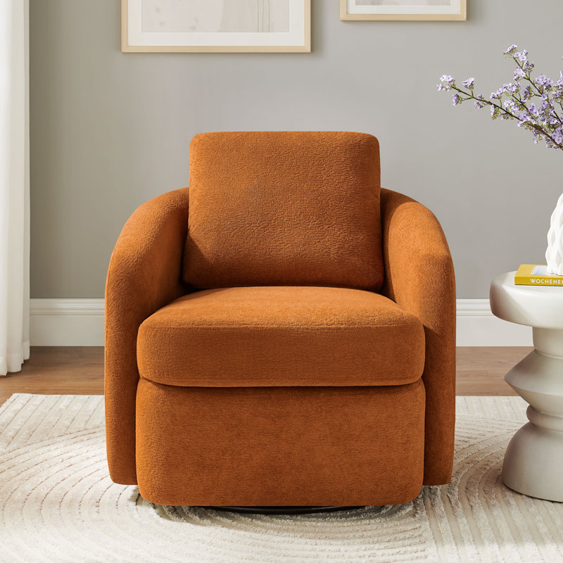 Fauteuil pivotant rembourré 28,7 po, Orange