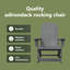 Adirondack Rocking Chair HDPE Outdoor Furniture Garden Seating Terrace-1816910703
