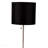 19" Tall Metal Table Lamp With Silver Finish, Black Shade