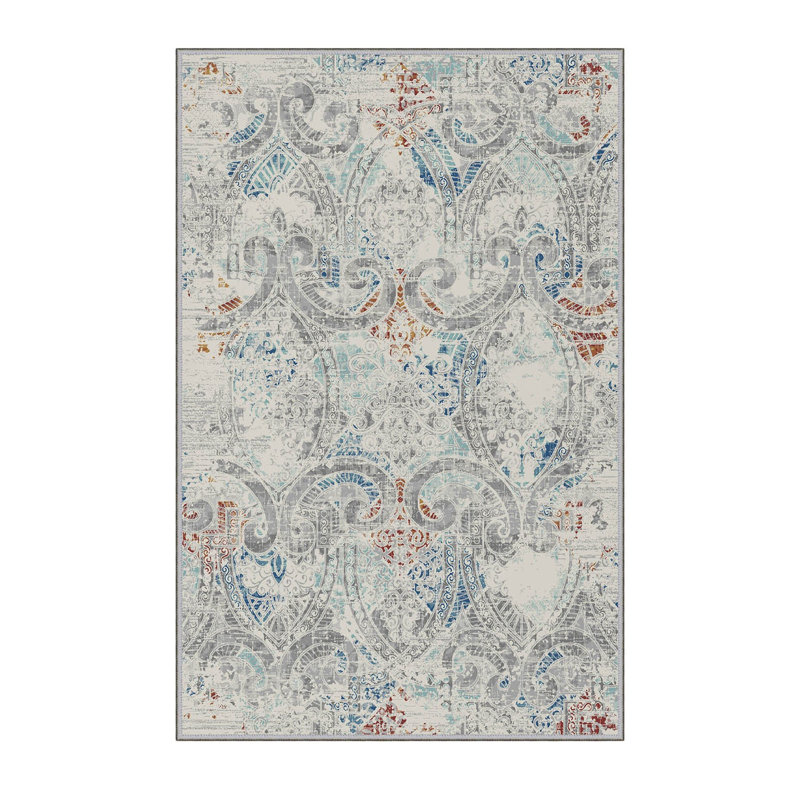 Premium Hall Carpet, 2.6 x 6.6 Feet, 100% Polyester, 0.3 in Pile Height | Antibacterial, Non-Slip Underside, Machine Washable | 3D Digital Print Design, Durable & Stylish for Entryways, Living Rooms & More