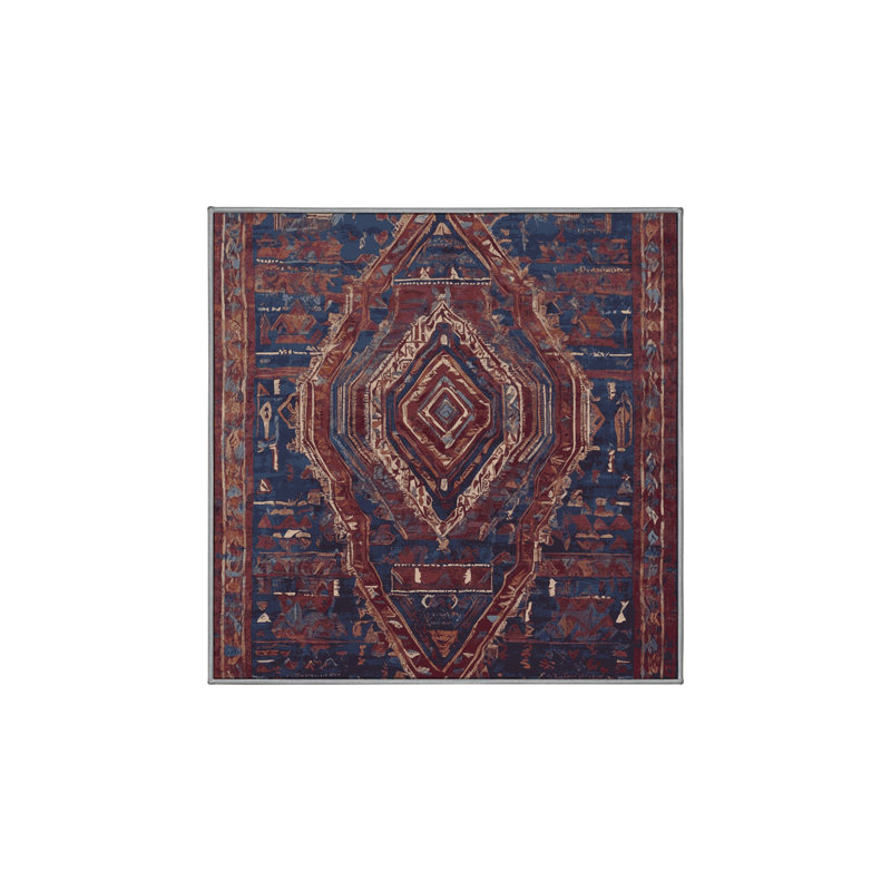 Tapis brun soyeux et moelleux, Carré 5 pi