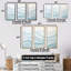«Blue and White Simplicity Wave», ensemble d'art mural sur toile marbrée-111765052-112015724