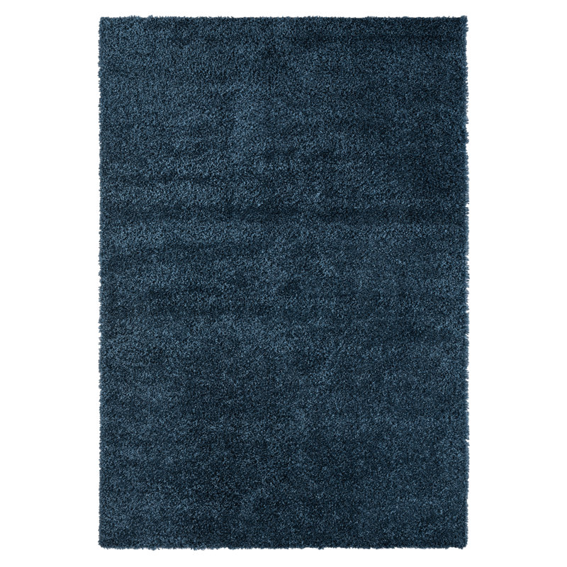 Shaggy Lush Dark Blue Rug, Rectangle 200 x 290cm