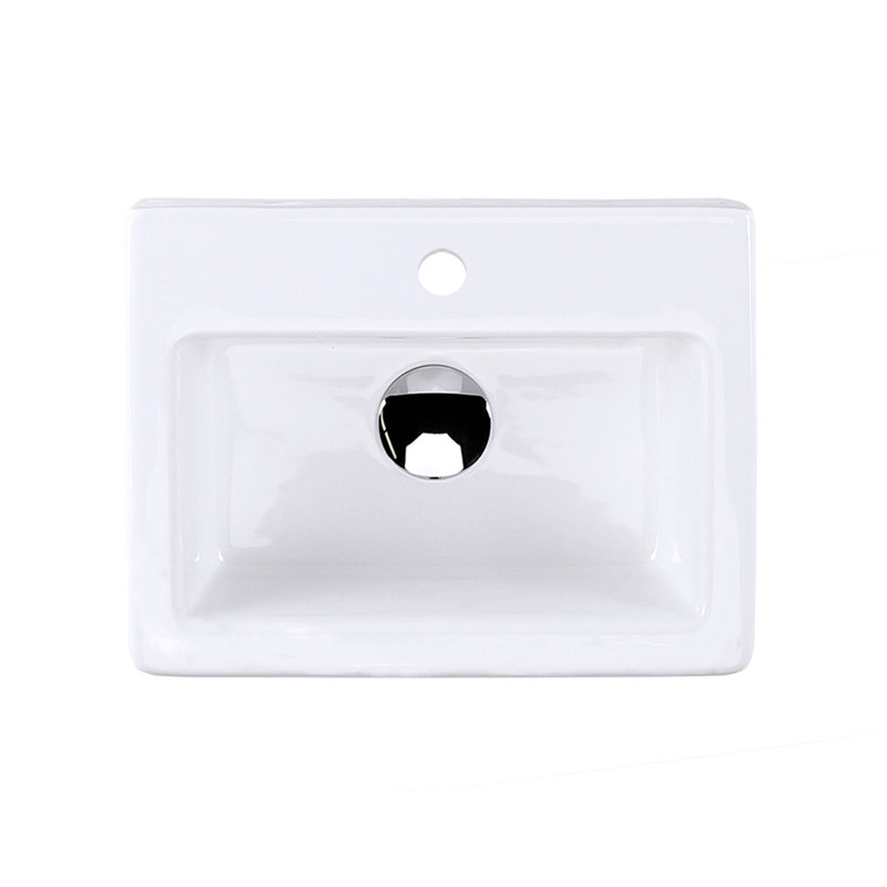 Aquababy 15.12'' L Bathroom Sink, Single Hole Faucet