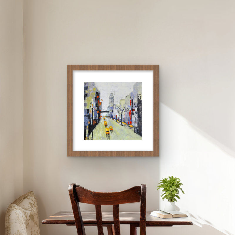 Street with Accents - reproduction d'art encadrée, H 16 po x l 16 po