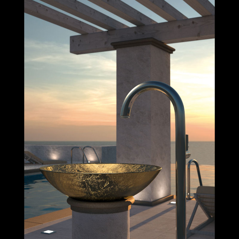 Circus 19.7'' L Bathroom Sink, Gold