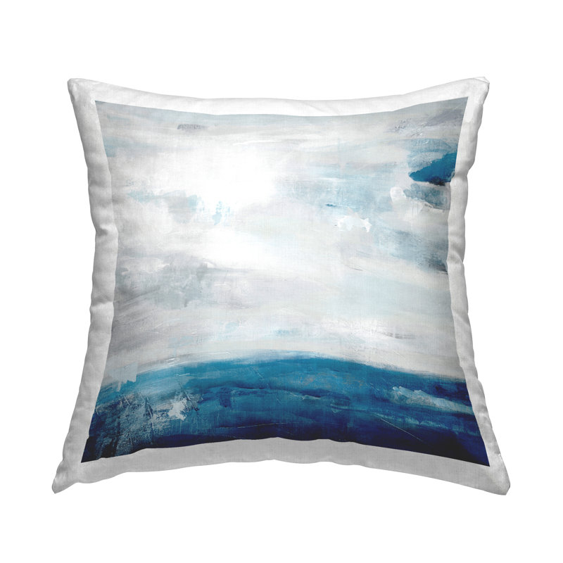 Coussin décoratif abstrait "Ocean Tides" par Jill Martin