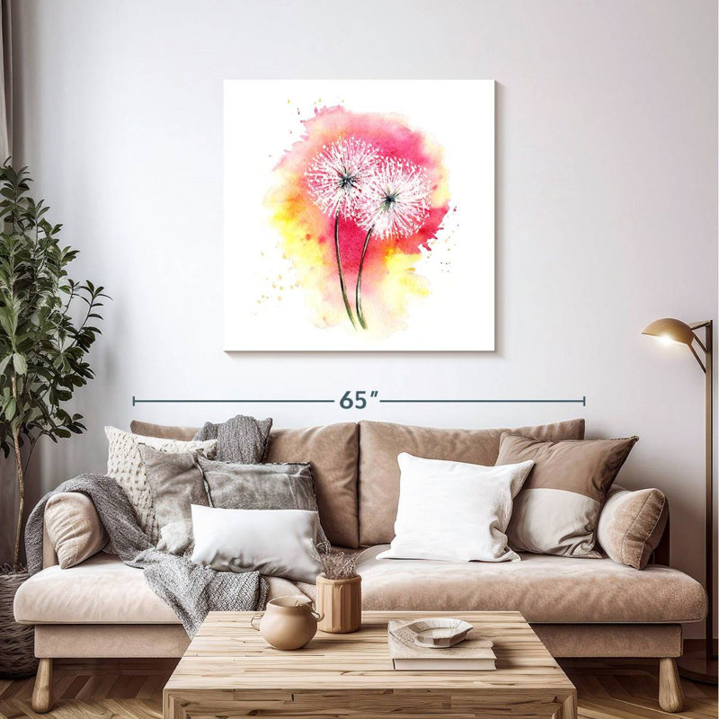 Avery Abstract Splash Of Dandelions, 39" H x 39" W
