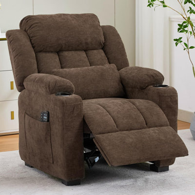 Fauteuil inclinable électrique surdimensionné avec chaleur, massage et charge USB - siège spacieux de 22 po, inclinaison à 150 °, assemblage facile