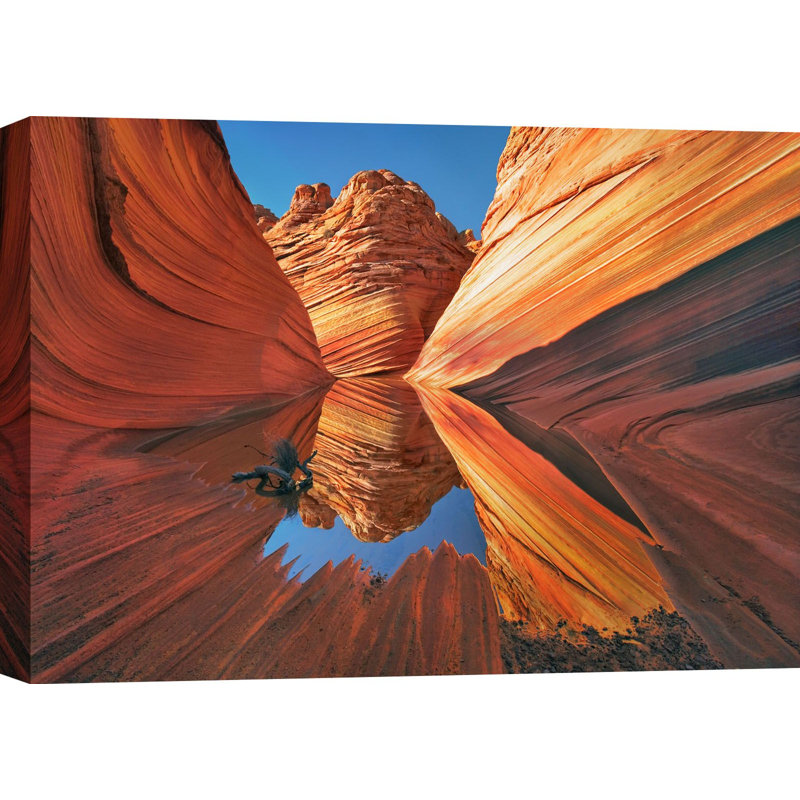 The Wave In Vermillion Cliffs, Arizona by Frank Krahmer - Wrapped Canvas Print, 70cm H x 100cm W x 4cm D