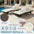 Boho Upholstered Rattan Lounge Chair Deep Seating Wicker Accent Chair with Thick Cushions & Sturdy Frame-419483977