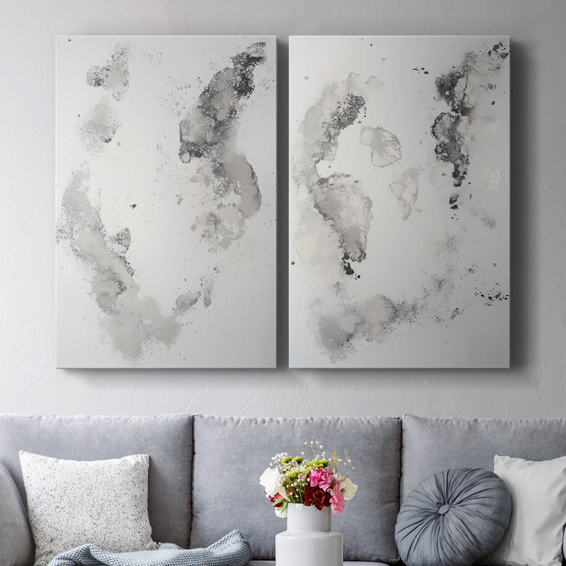ABSTRACT Series DCC-XXVII - Toile tendue avec châssis de qualité supérieure - Prêt à être accroché, H 27 po x l 36 po