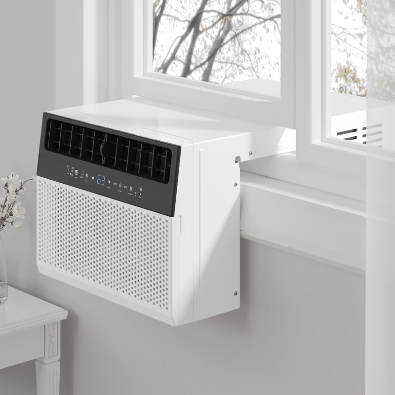 Climatiseur de fenêtre en U de 6 000 BTU, qui refroidit les pièces jusqu'à 270 pieds carrés Pieds carrés, fonctionnement ultra silencieux, écoénergétique, modes refroidissement / ventilateur / déshumidificateur, télécommande, idéal pour la maison, la chambre à coucher et le bureau