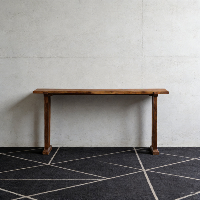 Console en bois massif rétro, 29.53" H x 55.12" W x 17.32" D