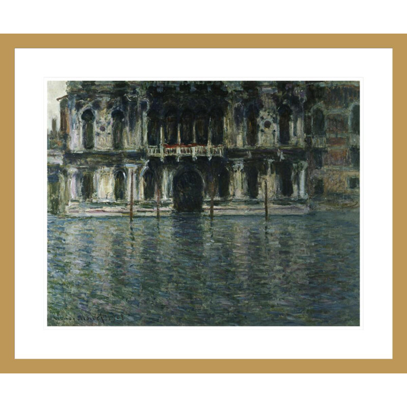 «Contarini Palace Venice» par Claude Monet, impression giclée encadrée, H 23,5 po x l 28,16 po